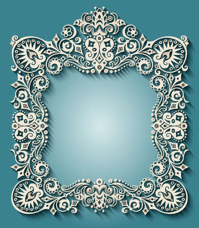 Vector abstract ornamental nature vintage frame.のイラスト素材