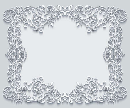 Vector abstract ornamental nature vintage frame.のイラスト素材