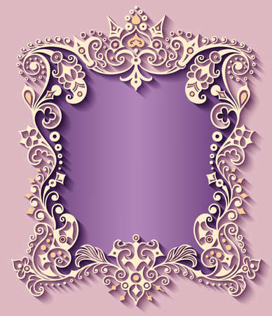 Vector abstract ornamental nature vintage frame.のイラスト素材