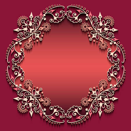 Vector abstract ornamental nature vintage frame.のイラスト素材