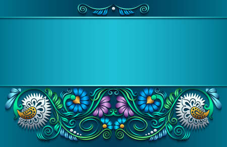 Abstract vector ornamental nature vintage frame.のイラスト素材