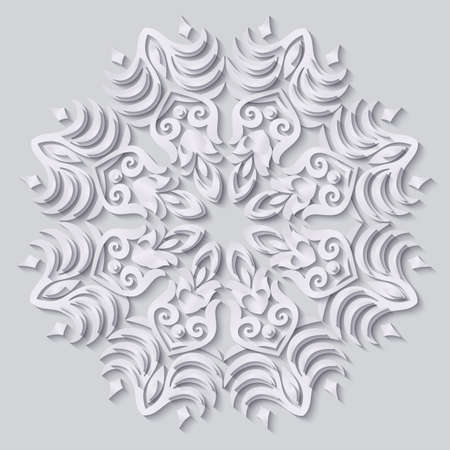 Vector modern volumetric floral elementsのイラスト素材