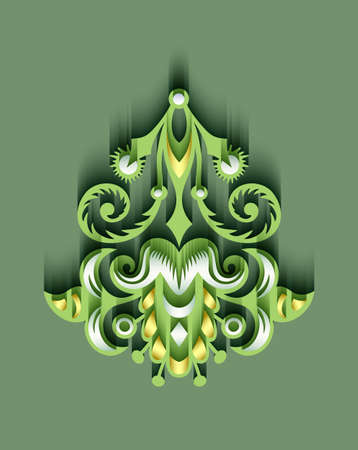 Vector modern volumetric floral elementのイラスト素材