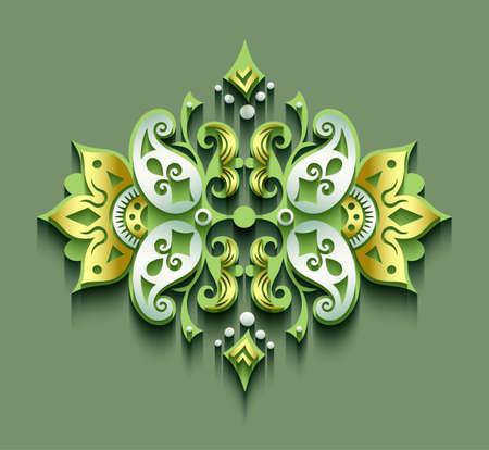 Vector modern volumetric floral elementのイラスト素材