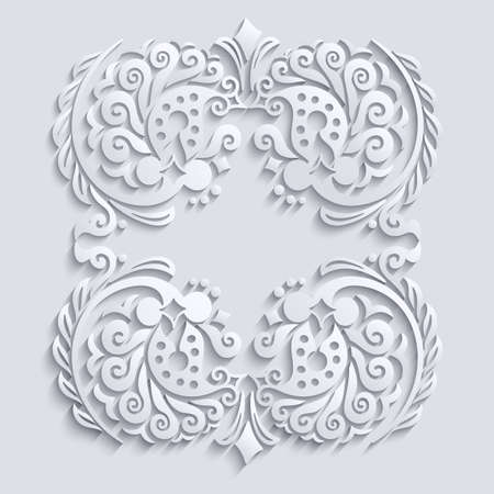 Vector modern volumetric floral elementsのイラスト素材