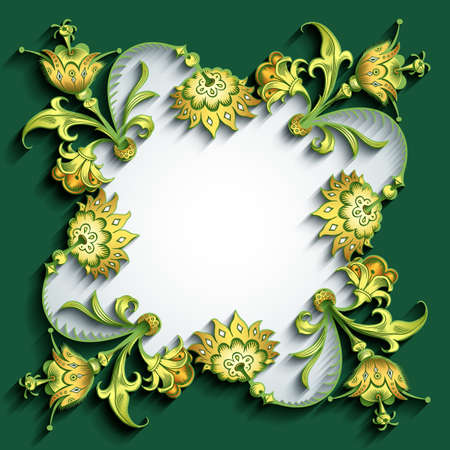 Floral hand drawn vector border.のイラスト素材