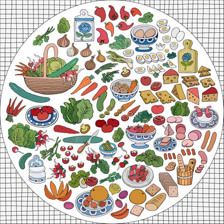 Home Cooking vector illustrationのイラスト素材