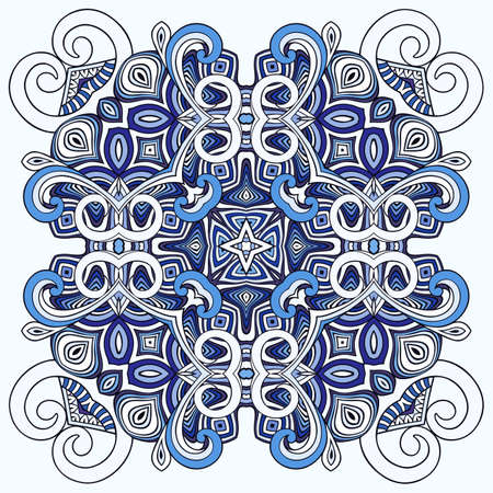 Vector ornamental snowflake illustrationのイラスト素材