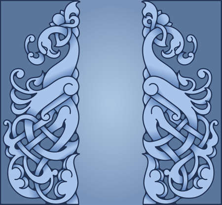 Ethnic ornamental vintage frame.のイラスト素材