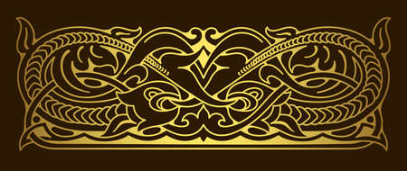 Ethnic vintage border. Vector illustrationのイラスト素材