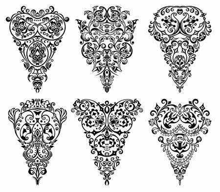 Vector ornamental nature vintage design elementsのイラスト素材