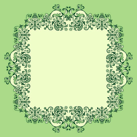 Vector ornamental nature vintage borderのイラスト素材
