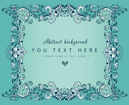 Vector ornamental nature vintage borderのイラスト素材