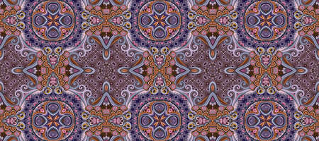 Vector ethnic ornamental color seamless pattern stripe