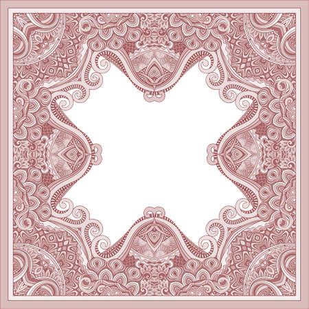 Vector abstract ornamental vintage ethnic frameのイラスト素材