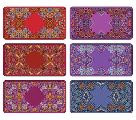 Set of vector abstract ornamental nature frames.のイラスト素材