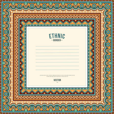 Vector decorative floral ethnic illustrationのイラスト素材