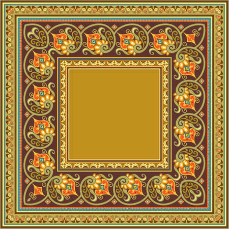 Vector decorative floral ethnic illustrationのイラスト素材