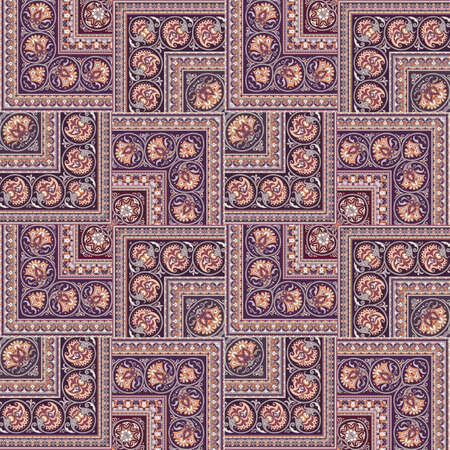 Vector nature patch pattern. Mosaic background