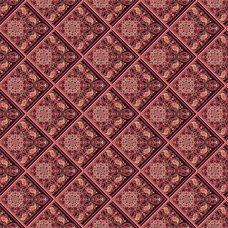 Vector nature patch pattern. Mosaic backgroundのイラスト素材