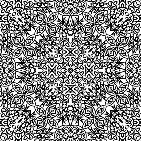 Vector ethnic hand drawn ornamental background.のイラスト素材