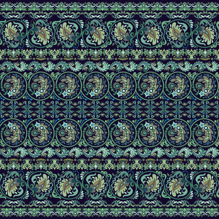 Abstract ethnic stripe pattern, vector backgroundのイラスト素材