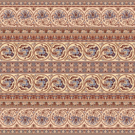 Abstract ethnic stripe pattern, vector backgroundのイラスト素材