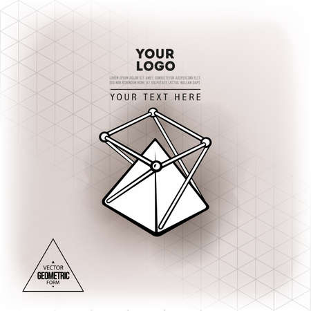 Vector geometric figure cube designのイラスト素材