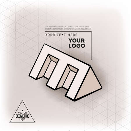 Vector geometric figure prism designのイラスト素材