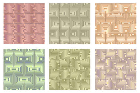 Vector striped rhythmic elements backgrounds setのイラスト素材