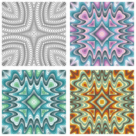 Vector abstract ornamental patterns setのイラスト素材