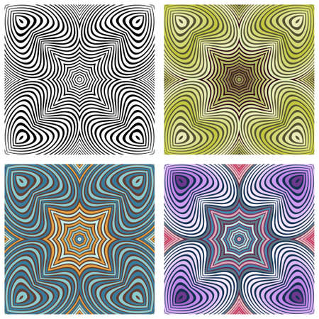 Vector abstract ornamental patterns setのイラスト素材