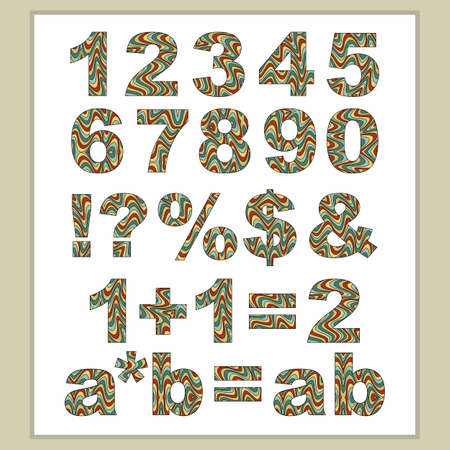 Vector abstract alphabet with distortion effect.のイラスト素材