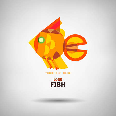 Abstract geometrical style fish.のイラスト素材