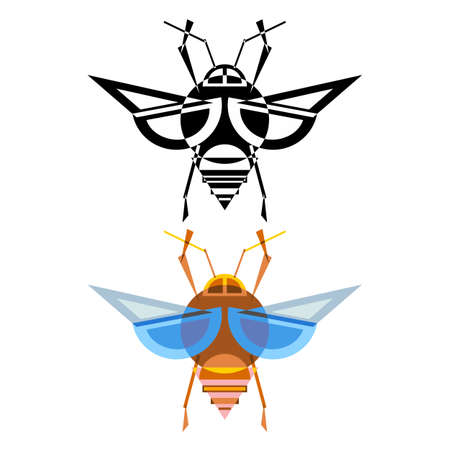 Abstract geometrical style insect.のイラスト素材