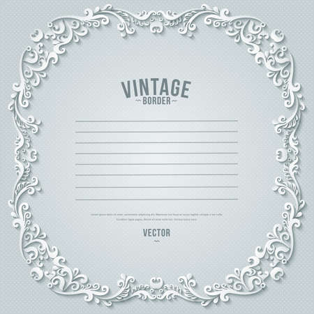 Vector abstract ornamental nature vintage frame.のイラスト素材