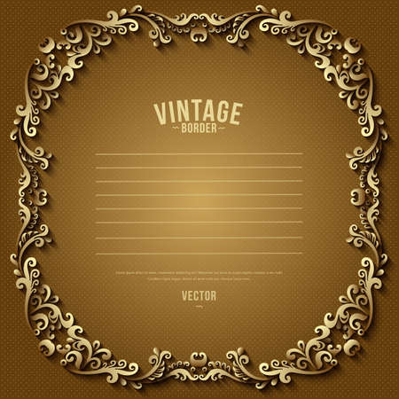 Vector abstract ornamental nature vintage frame.のイラスト素材