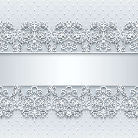 Abstract vector ornamental nature vintage frame. Modern volumetric floral elements. Trendy craft style illustrationのイラスト素材