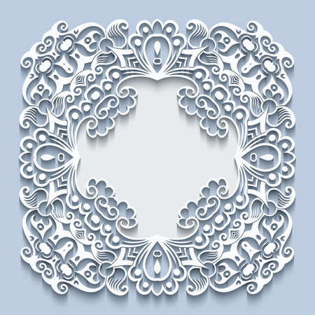 Abstract vector ornamental nature vintage frame.