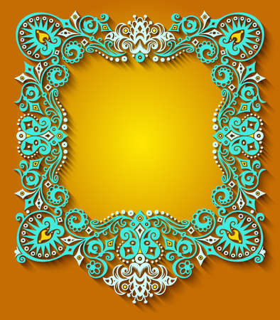 Vector abstract ornamental nature vintage frame.のイラスト素材
