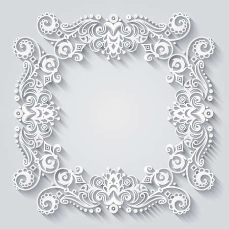 Vector abstract ornamental nature vintage frame.のイラスト素材