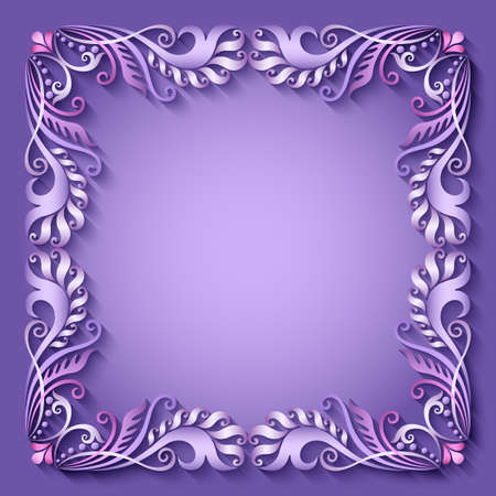 Abstract vector ornamental nature vintage frame.のイラスト素材