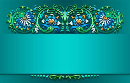 Abstract vector ornamental nature vintage frame.のイラスト素材