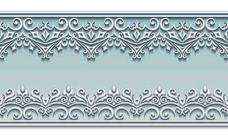 Modern vector volumetric floral ornamental background.のイラスト素材