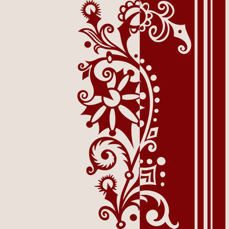 Branch with flowers vector vintage illustration. Engraved decorative nature elements and objects.のイラスト素材