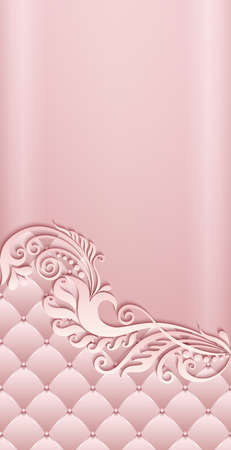 Branch with flowers paper cut vector vintage illustration. Engraved decorative nature elements and objects.のイラスト素材