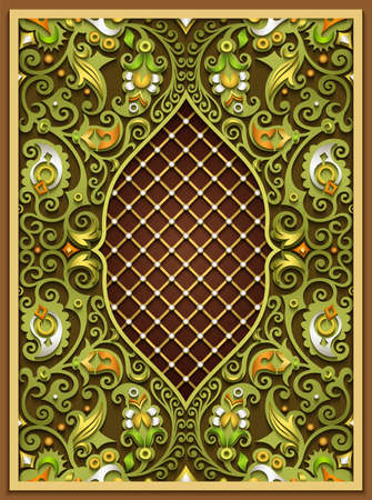 Floral paper cut vector vintage illustration.のイラスト素材