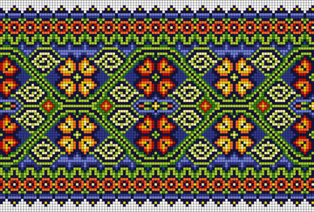 Vector abstract decorative pixel art illustration.のイラスト素材