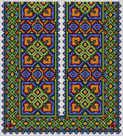 Vector abstract decorative pixel art illustration.のイラスト素材