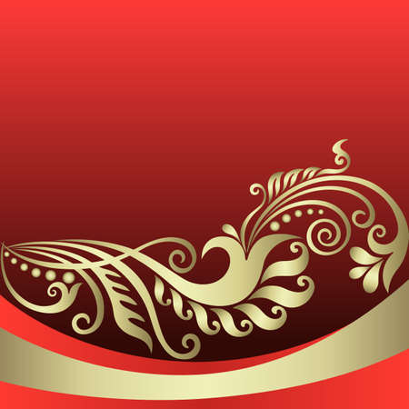 Branch with flowers vector vintage illustration. Engraved decorative nature elements and objects. Greeting card templateのイラスト素材